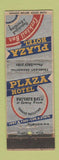 Matchbook Cover - Plaza Hotel Milwaukee WI WORN