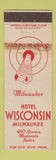 Matchbook Cover - Hotel Wisconsin Milwaukee WI WEAR