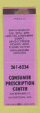Matchbook Cover - Consumer Drug Watertown WI WEAR