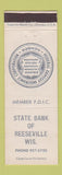 Matchbook Cover - State Bank of Reeseville WI WEAR