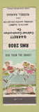 Matchbook Cover - Garrett Cabinet Construction Russell KS