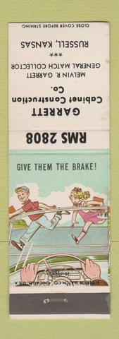 Matchbook Cover - Garrett Cabinet Construction Russell KS