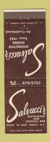 Matchbook Cover - Salvucci's Restaurant Hurley NY