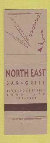 Matchbook Cover - North East Bar Grill New York City Soho