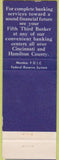 Matchbook Cover - Fifth Third Bank Cincinnati OH