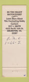 Matchbook Cover - Old Dominion Match Club Arlington VA 1968 pinup