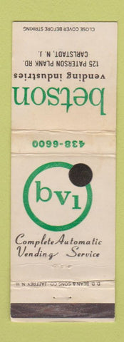Matchbook Cover - Betson Vending Carlstadt NJ WEAR