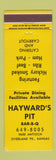 Matchbook Cover - Hayward's Pit BBQ Overland Park KS