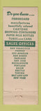 Matchbook Cover - Fibreboard Products  WEAR