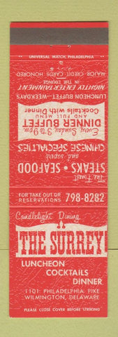 Matchbook Cover - Surrey Restaurant Wimington DE