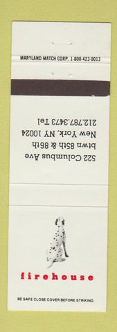 Matchbook Cover - Firehouse New York City Dalmatian