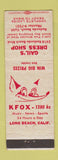 Matchbook Cover - Gail's Dress Shop Redondo Beach CA KFOX Radio Long Beach