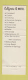 Matchbook Cover - California Western 6 Motels WEAR