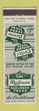 Matchbook Cover - Madison Hotel Harlingen TX Weslaco Donna WEAR