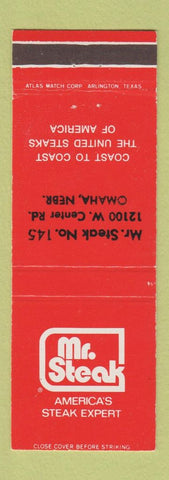 Matchbook Cover - Mr Steak Omaha NE