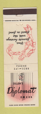 Matchbook Cover - Dillon's Diplomat Omaha NE