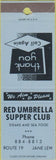 Matchbook Cover - Red Umbrello Supper Club SAMPLE