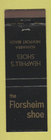 Matchbook Cover - Florsheim Shoes Hemphill's Alhambra Newport Beach CA