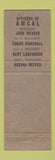 Matchbook Cover - AMCAL Convention 1959 Motel Fresno CA Perkins Americana