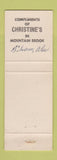 Matchbook Cover - Cabaret Capers Birmingham AL Christine's WEAR
