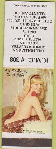 Matchbook Cover - Keystone Match Club Allentown PA 1974 pinup