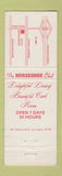 Matchbook Cover - Horseshoe Club Gardena CA Poker Cards