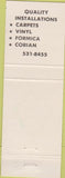 Matchbook Cover - Stan's Floor Covering Spanaway WA
