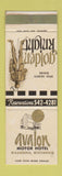 Matchbook Cover - Avalon Motor Hotel Waukesha WI WEAR