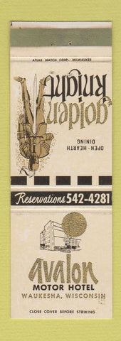 Matchbook Cover - Avalon Motor Hotel Waukesha WI WEAR
