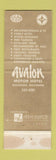 Matchbook Cover - Avalon Motor Hotel Waukesha WI WEAR