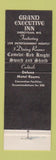 Matchbook Cover - Grand Executive Inn Sheboygan WI