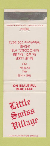 Matchbook Cover - Little Swiss Village Minocqua WI WEAR