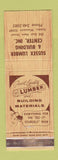 Matchbook Cover - Sussex Lumber and Builing Center Sussex WI WEAR