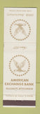 Matchbook Cover - American Exchange Bank Madison WI