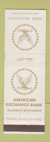 Matchbook Cover - American Exchange Bank Madison WI