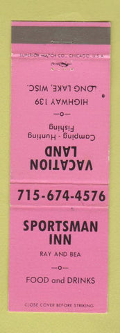 Matchbook Cover - Sportsman Inn Long Lake WI