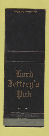 Matchbook Cover - Lord Jeffrey's Pub Rhinelander WI WEAR
