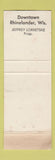 Matchbook Cover - Lord Jeffrey's Pub Rhinelander WI WEAR