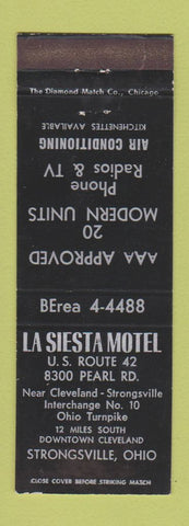 Matchbook Cover - La Siesta Motel Strongsville OH