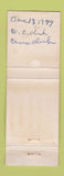Matchbook Cover - Wooster Country Club OH WEAR