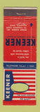 Matchbook Cover - Keener Rubber Bands Alliance OH
