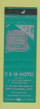 Matchbook Cover - D&M Motel New Richmond OH WEAR