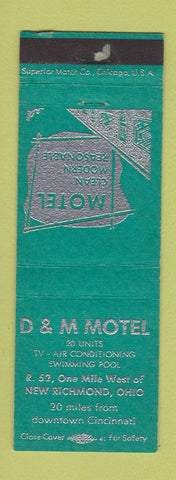Matchbook Cover - D&M Motel New Richmond OH WEAR