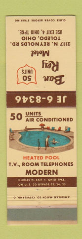 Matchbook Cover - Ban Rey Motel Toledo OH WEAR
