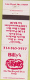 Matchbook Cover - Billy's Firewoods Lake Ozark MO WEAR