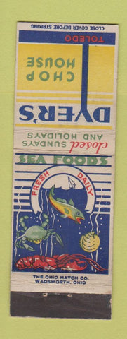 Matchbook Cover - Dyer's Chop House Restaurant Toeldo OH