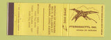 Matchbook Cover - Pterodactyl Honda Newark OH