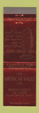 Matchbook Cover - American Vault Burial Cleveland OH funeral