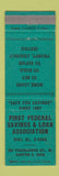Matchbook Cover - First Federal Savings and Loan Canton OH
