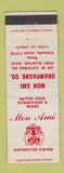 Matchbook Cover - Mon Ami Restaurant Port Clinton OH